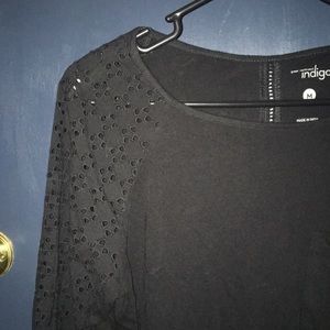 Black long sleeve, with lace sleeves.